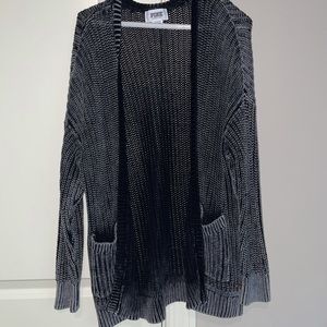 Gray & Black Sweater Cardigan